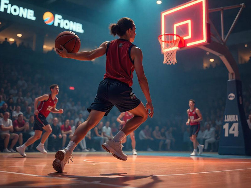 德約受邀到湖人球館，完成了勒布朗標志性的三分球...